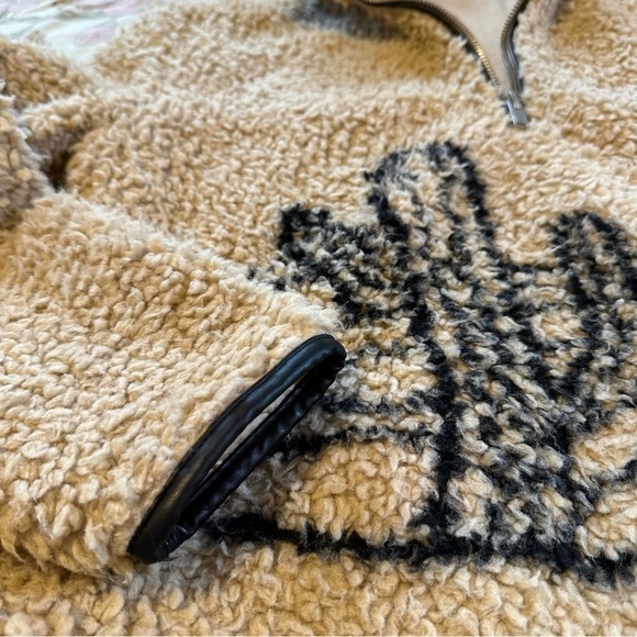 NWOT Viral 🔥 Desert Cactus Zara Sherpa Fleece Pull Over S/M - Picture 7 of 7